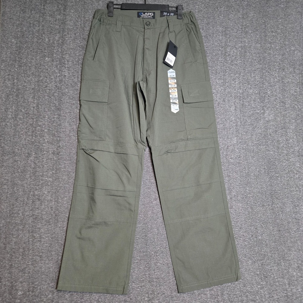 LAPG LA Police Gear Core‎ Cargo Pants Green Sz 30 x 30 NWT BTP9001 RIpstop